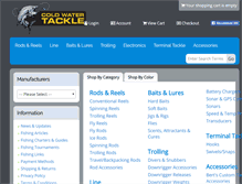Tablet Screenshot of coldwatertackle.com